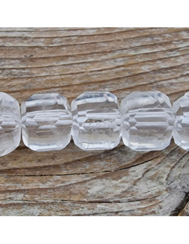 Bergkristallkette facettiert 8x8mm