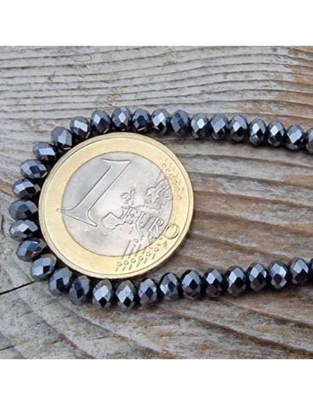 Siliciumkette  facettiert 4x3mm