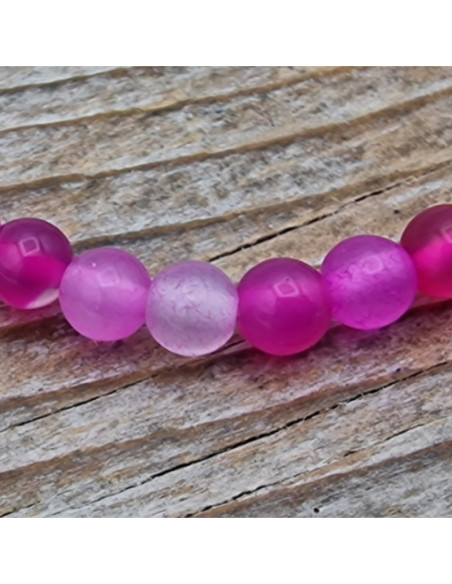 Achatkette rot/pink 4mm