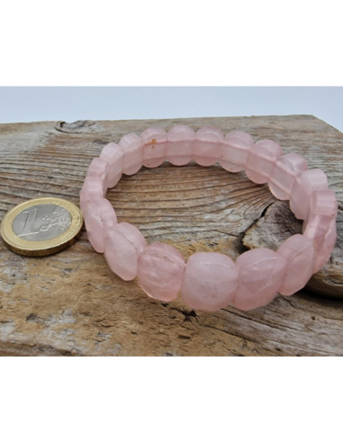 Rosenquarz 15mm Armband