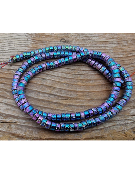 Blutsteinkette Multicolor (Hämatit) Lavalook 4x2mm