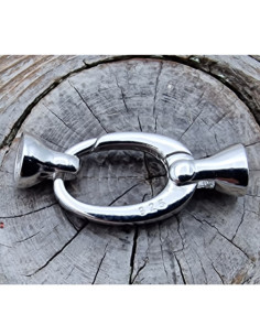 Schliesse 9x22mm 925 Silber rhodiniert