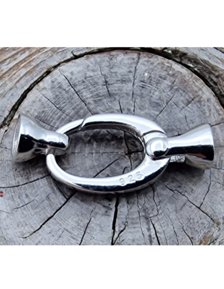 Schliesse 9x22mm 925 Silber rhodiniert