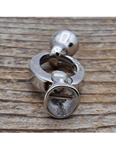 Schliesse 9x22mm 925 Silber rhodiniert 2