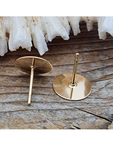 2 Stk. Ohrstecker 9.5mm, Goldfilled