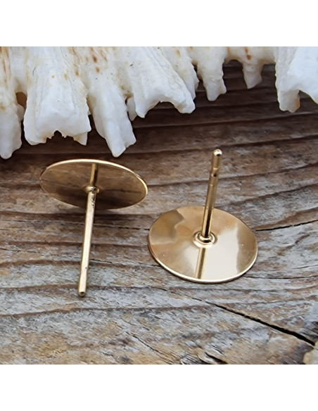 2 Stk. Ohrstecker 9.5mm, Goldfilled