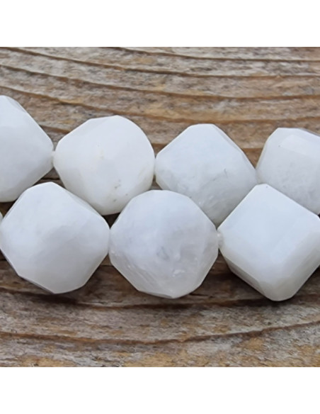 Mondsteintkette weiß 8x8mm