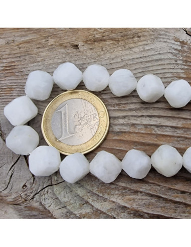 Mondsteintkette weiß 8x8mm