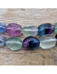 Regenbogenfluoritkette 13x18mm
