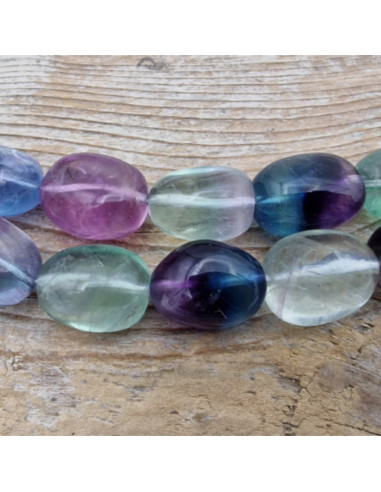 Regenbogenfluoritkette 13x18mm