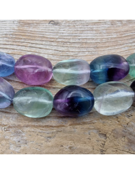 Regenbogenfluoritkette 13x18mm