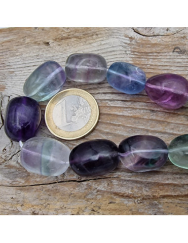 Regenbogenfluoritkette 13x18mm
