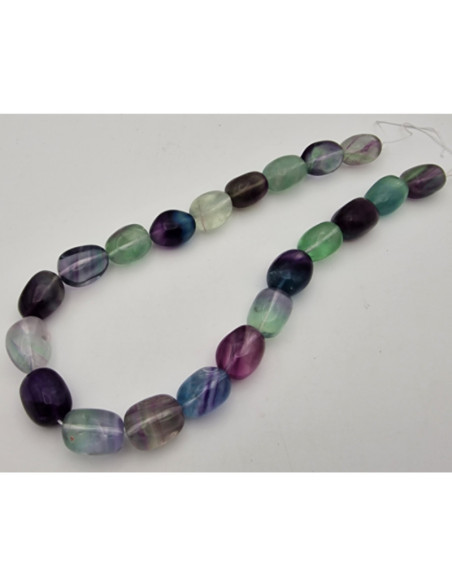 Regenbogenfluoritkette 13x18mm