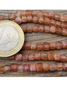 Sonnensteinkette facettiert 4x4mm 2