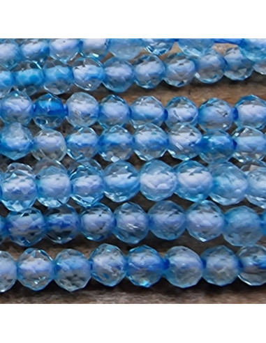 blauer Topas Kette facettiert 2mm