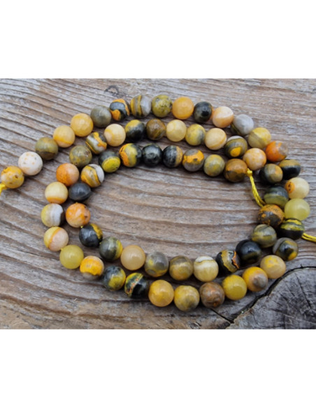 Bumblebee Jaspis Kette 6mm
