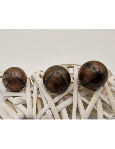 Chiastolith (Kreuzstein) Kugel 22-24mm