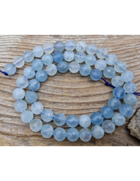 Aquamarinkette facettiert, 6mm