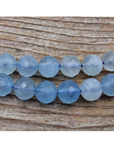 Aquamarinkette facettiert, 6mm