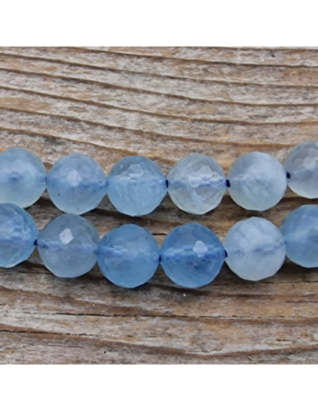 Aquamarinkette facettiert, 6mm
