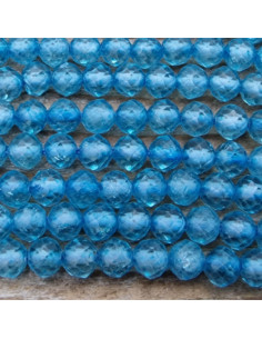 blauer Topas Kette facettiert 3mm