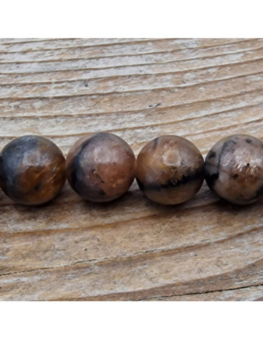 Chiastolithkette 8mm (Kreuzstein)
