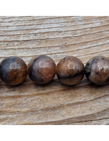 Chiastolithkette 8mm (Kreuzstein)