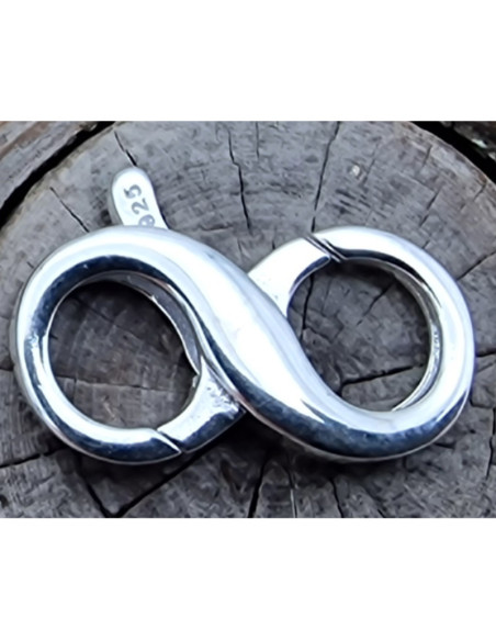 Doppelkarabiner 19mm 925 Silber rhodiniert