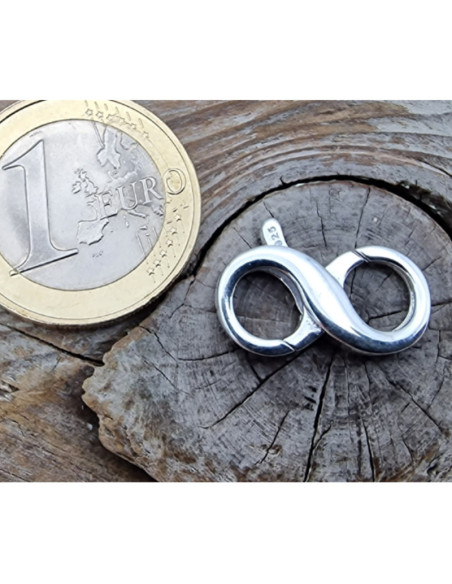 Doppelkarabiner 19mm 925 Silber rhodiniert