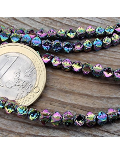 Blutsteinkette Multicolor (Hämatit) Lavalook 4x4mm 2