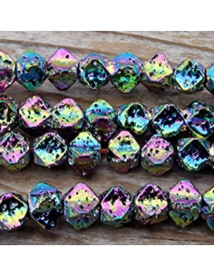Blutsteinkette Multicolor (Hämatit) Lavalook 4x4mm
