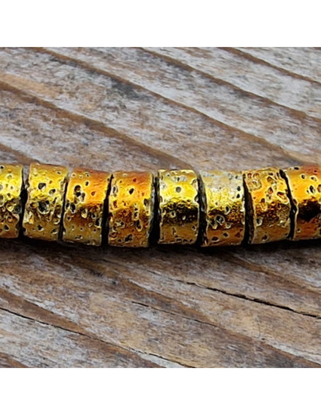 Blutsteinkette Multicolor (Hämatit) Lavalook 4x2mm