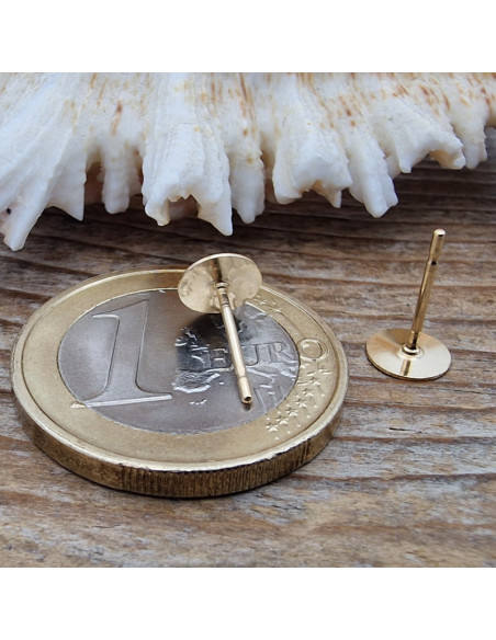 2 Stk. Ohrstecker 6mm, Goldfilled