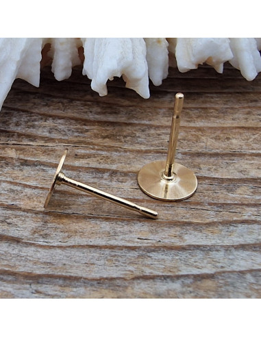 2 Stk. Ohrstecker 6mm, Goldfilled