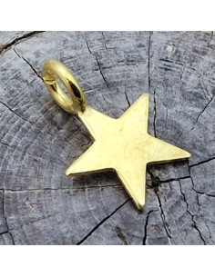 Charm Stern 11mm, 925 Silber vergoldet