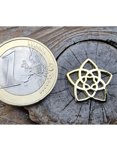 Zwischenteil-Link Lotus 15x1mm, 925 Silber vergoldet