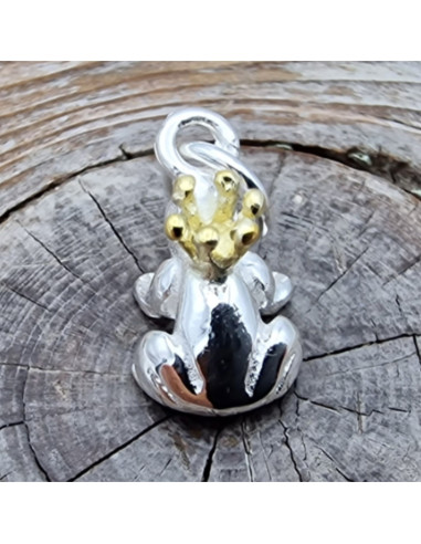 Charm Froschkönig 18mm, 925 Silber