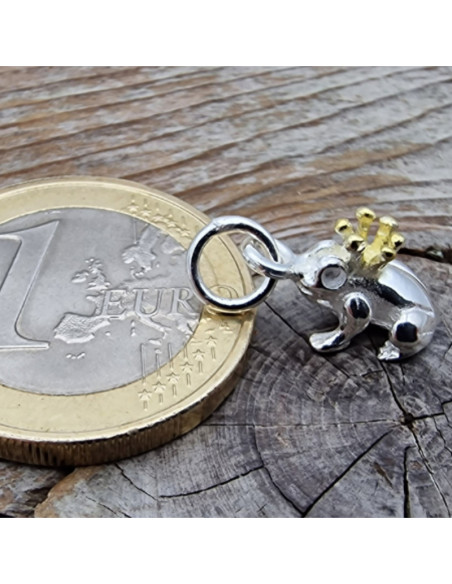 Charm Froschkönig 18mm, 925 Silber