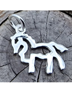 Charm Pferd 15x13mm, 925 Silber 2
