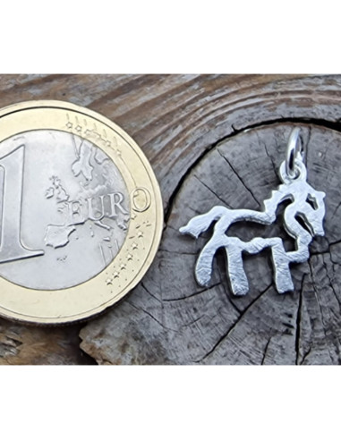 Charm Pferd 15x13mm, 925 Silber