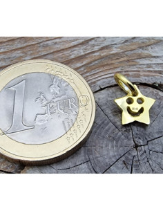 Charm Stern 12mm, 925 Silber vergoldet 2
