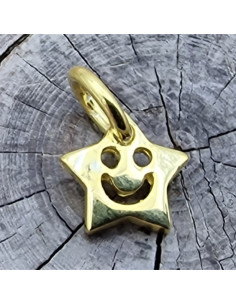 Charm Stern 12mm, 925 Silber vergoldet