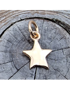 Charm Stern 17mm, 925 Silber ROSE vergoldet