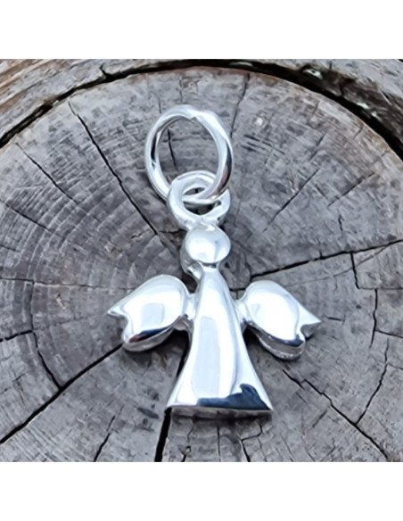 Charm Schutzengel 17mm, 925 Silber