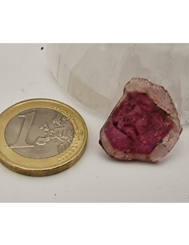Wassermelonenturmalin Scheibe 20x16x2mm