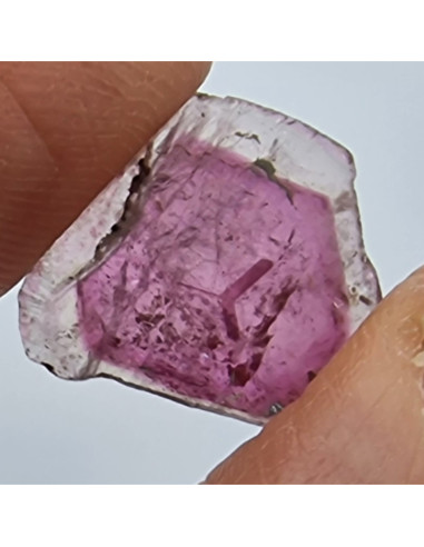 Wassermelonenturmalin Scheibe 20x16x2mm