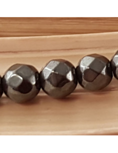 Blutsteinkette (Hämatit) 4mm facettiert