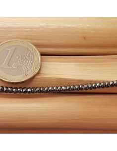 Blutsteinkette (Hämatit) 3x2mm facettiert 2