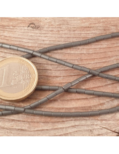 Blutsteinkette (Hämatit) matt 2x4mm 2