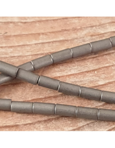 Blutsteinkette (Hämatit) matt 2x4mm